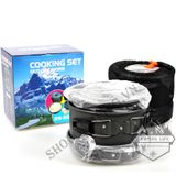  Bộ nồi xếp gọn 15 món siêu nhẹ đi phượt, dã ngoại cắm trại DS 508 