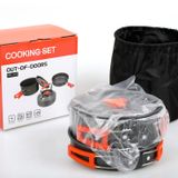  Bộ nồi dã ngoại HK 310 dành 2-3 người, bộ nồi cắm trại xếp gọn 9 món phượt, du lịch, cắm trại 