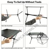  Bàn nhôm gấp gọn điều chỉnh 2 cấp độ cao Cloud Wild T-520,dành cho dã ngoại cắm trại 