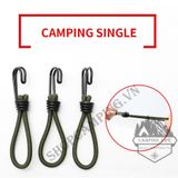  Móc khóa đàn hồi đa năng, dây thun, móc treo dã ngoại, cắm trại 