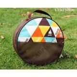  Bộ bát đĩa inox xếp gọn 17 chiếc có túi đựng CLS, bộ chén đĩa dã ngoại 