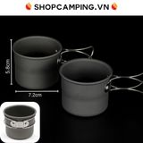  Cốc nhôm, ly uống trà, cafe 150ml gấp gọn phù hợp cắm trại, dã ngoại, du lịch 