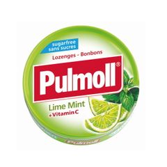 Kẹo Ngậm Pulmoll Lime-Mint sugar free 45g + Vitamin C (Vị chanh muối)