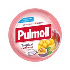 Kẹo Ngậm Pulmoll Tropical Sugar Free 45g + Vitamins (Vị Trái Cây Nhiệt Đới + các loại VitaMins)