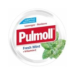 Kẹo Ngậm Pulmoll Fresh Mint Sugar Free 45g + Vitamin C (Vị Bạc Hà + Vitamin C)