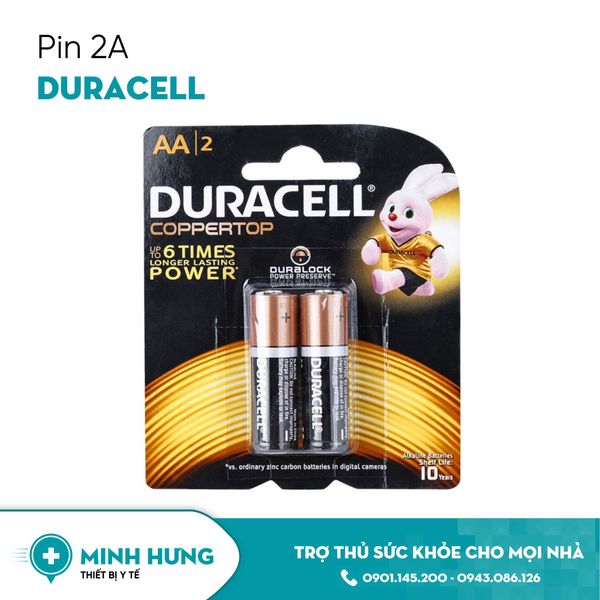 Pin 2A Duracell(Pin kiềm Duracell Everyday AA vỉ 2 viên)