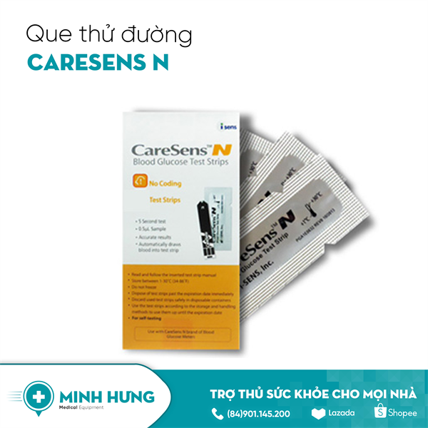 Hộp 25 Que Thử đường CaresenN