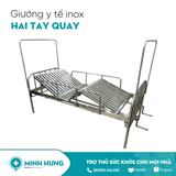Giường inox 2 tay quay + bửng