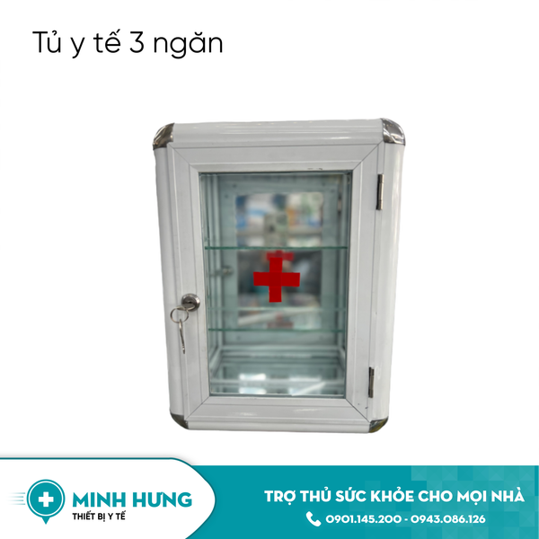 Tủ Y Tế Nhỏ (3 Ngăn Có Khóa)