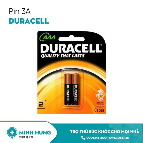 Pin 3A Duracell(Pin kiềm Duracell Everyday AAA vỉ 2 viên)