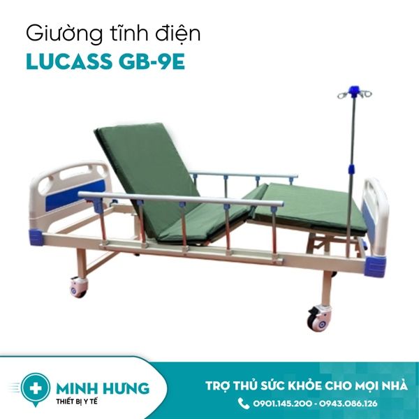 Giường Tĩnh Điện 2 Tay Quay Lucass GB-9E