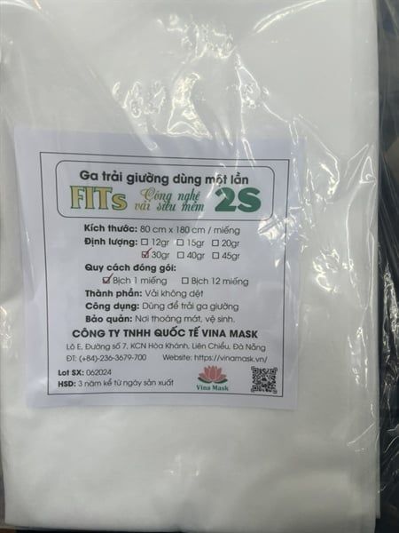 Ga Trải Giường Dùng 1 Lần Fits (30gr)
