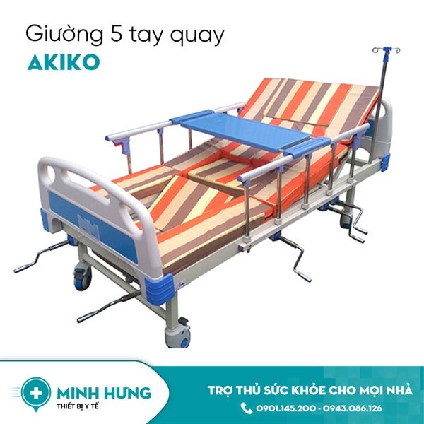 Giường Đa Chức Năng 5 Tay Quay Akiko A85