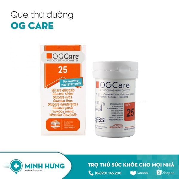 Que thử đường OG Care (50Que)