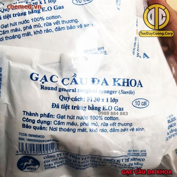 Gạc Cầu Đa Khoa Memco (Fi30x1 lớp)