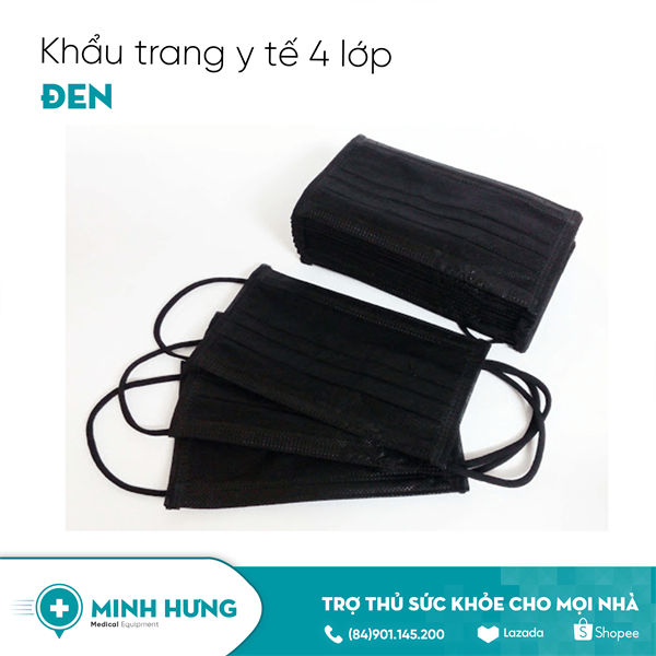 Khẩu Trang 4 Lớp Omi (Đen)