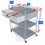 Xe Tiêm 3 Tầng 400x600x1050 Có Hộc