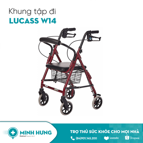Khung Tập Đi Có Ghê Có Giỏ Lucass W14