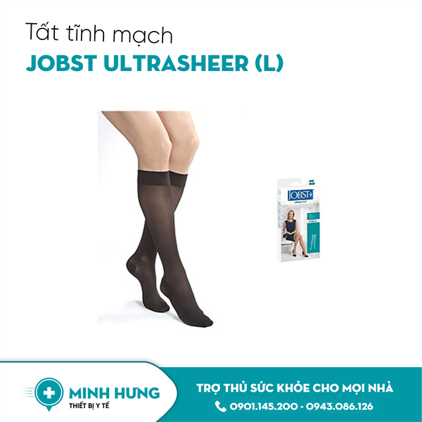 Tất Gối Tĩnh Mạch Jobst Ultra Sheer - Đen (L)