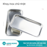 Khay inox chữ nhật 12x22cm