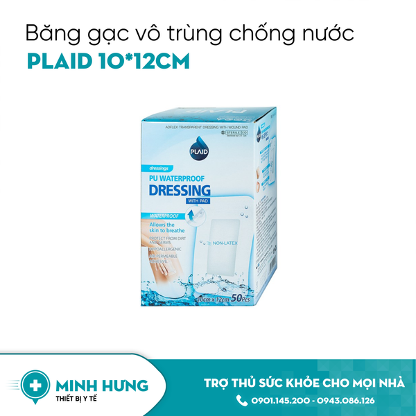 Băng Gạc Vô Trùng Chống Nước Plaid (10x12cm)