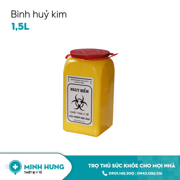 Bình Hủy Kim 1,5L( Hộp Kháng Thùng 1,5 Lít)