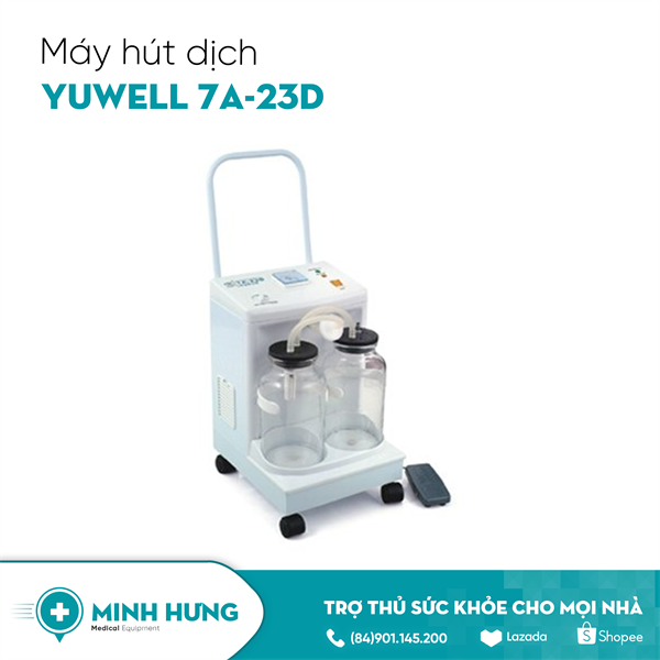 Máy Hút Dịch Yuwell 2 Bình 7A-23D