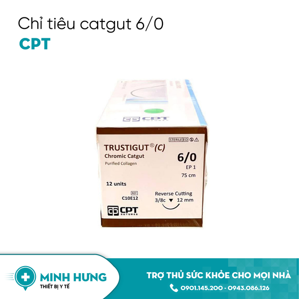 Chỉ Catgut CPT 6/0 (Chỉ Trustigut)