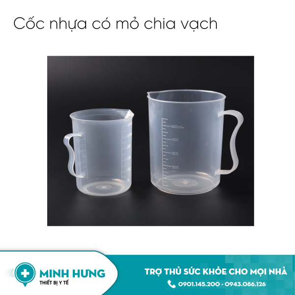 Cốc Nhựa Có Mỏ Chia Vạch 500ml