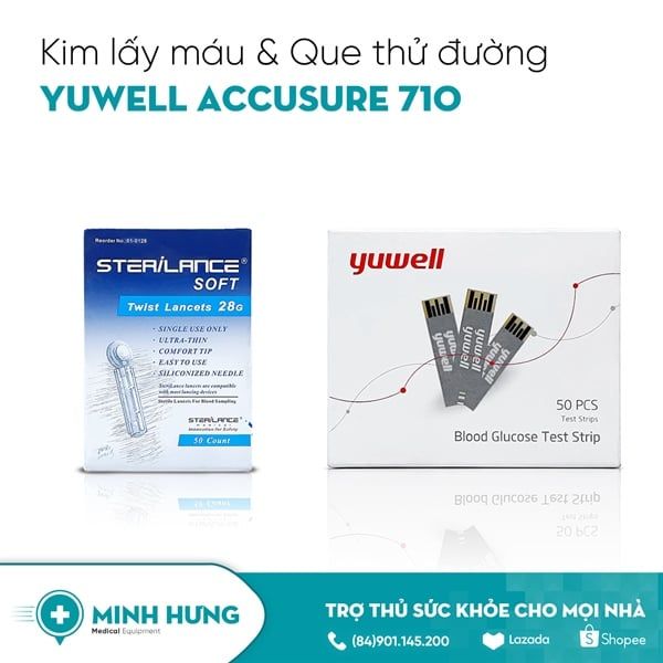 Que Thử Đường Yuwell (50 Que)