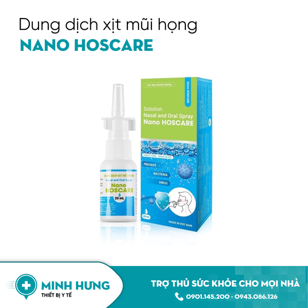 Dung Dịch Xịt Mũi Họng Nano Hoscare