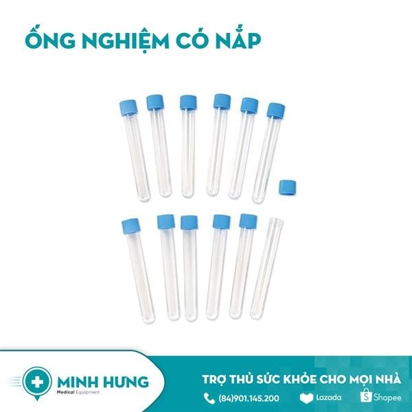 Ống Nghiệm Thuỷ Tinh Có Nắp 10ml