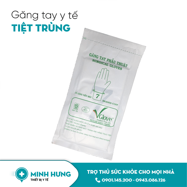 Găng Tay Phẫu Thuật Tiệt Trùng Vgloves (7.5)