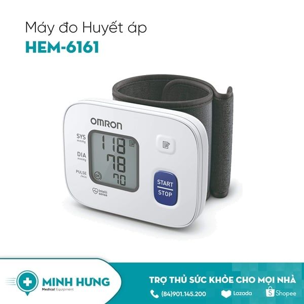 Máy đo Huyết áp Cổ Tay Omron HEM-6161