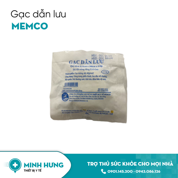 Gạc Dẫn Lưu Memco 200x0,75cm