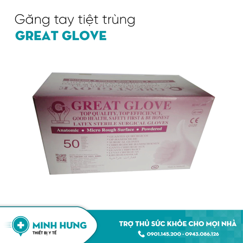 Găng Tay Tiệt Trùng Không Bột Great Glove ( 6.5)