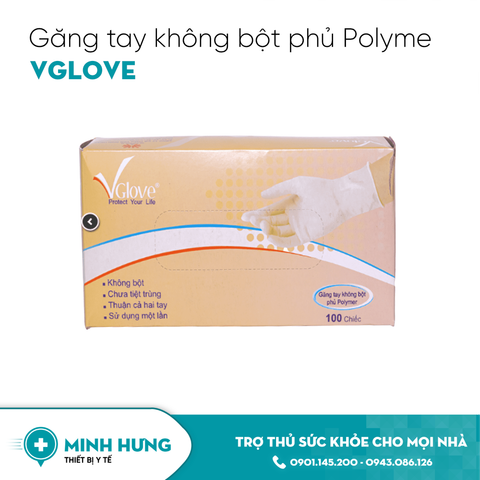 Găng Tay Không Bột Phủ Polyme Vglove (XS)