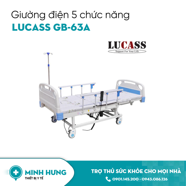 Giường Điện 5 Chức Năng Lucass GB-T5E (Mã cũ GB-63A)