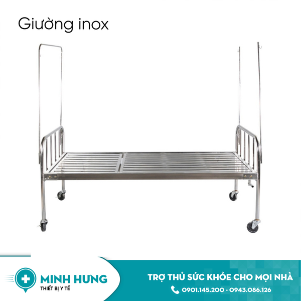 Giường Inox + Bánh xe