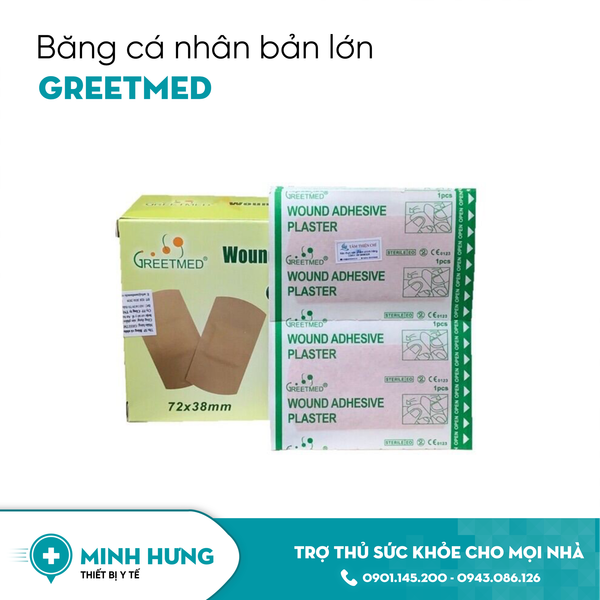 BĂNG CÁ NHÂN BẢN LỚN GREETMED 7.2X3.8cm