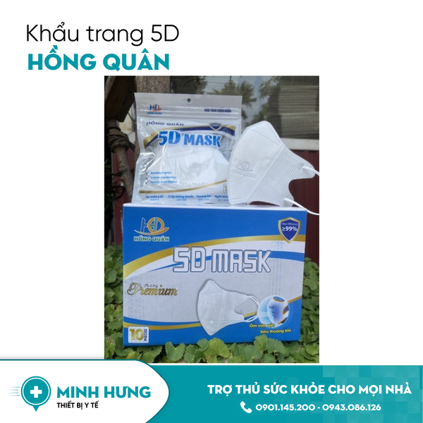 Khẩu Trang 5D Hồng Quân