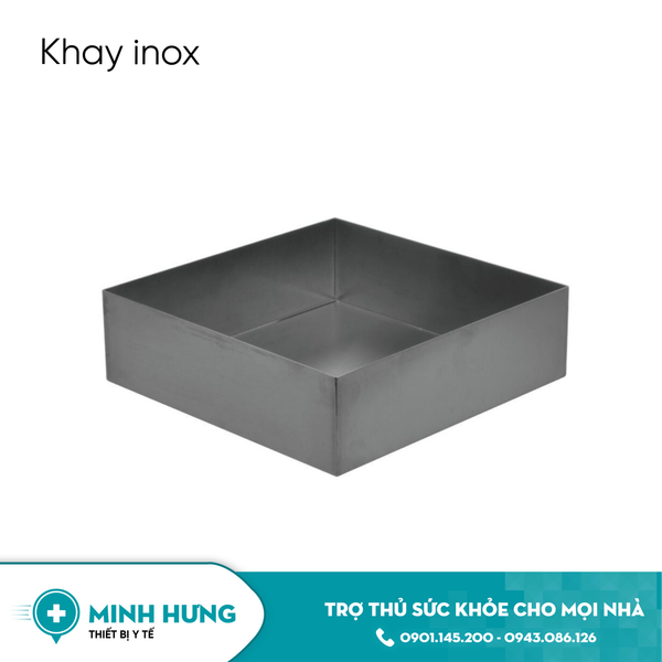 Khay Vuông Inox 16x16x6.5