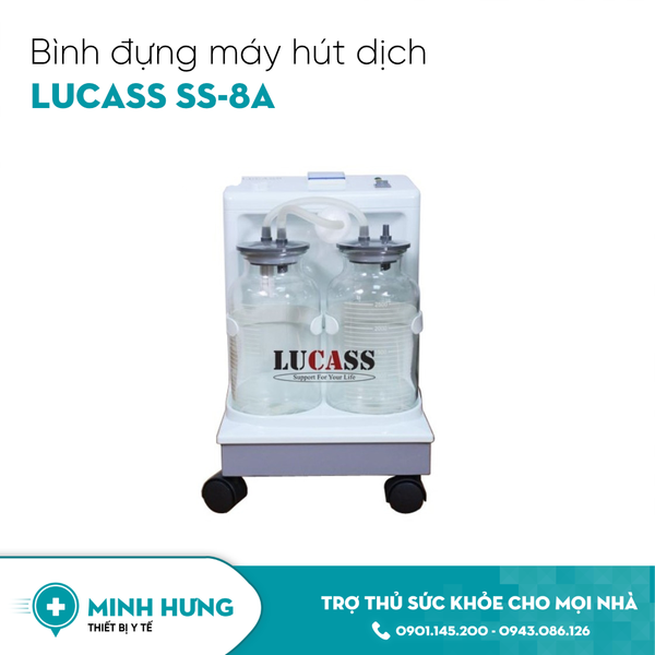 Bình Đựng Máy Hút dịch 2 Bình Lucass SS-8A (2500ml)