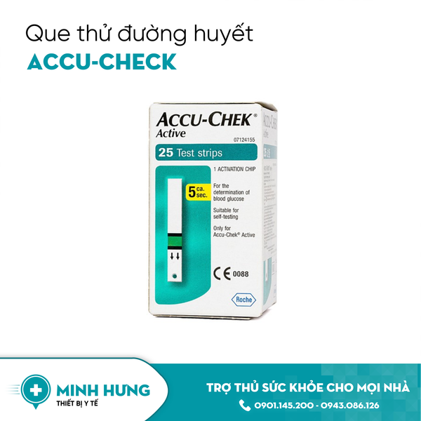 Que Thử Đường Huyết AccuChek Active (25 que)