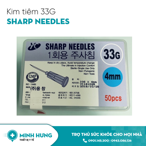 Kim 33G Sharp Needles 4mm