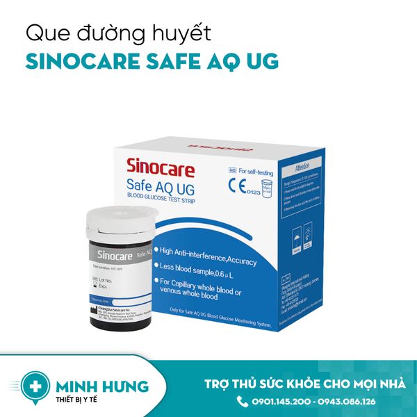 Que Đường Huyết SinoCare - Safe AQ UG (25Que)