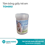 Tăm Bông Cán Giấy Trẻ Em Hộp Nhựa
