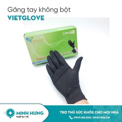 Găng Tay Không Bột VietGlove - Đen (M)