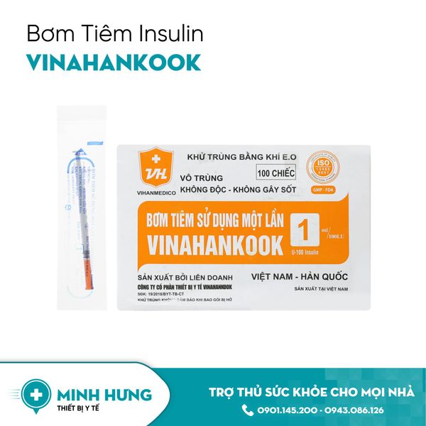 Bơm Tiêm Insulin Vinahankook 1CC