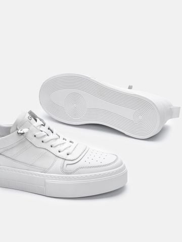 Trắng##Giày thể thao nam Mulgati Leather Sneaker - F23305